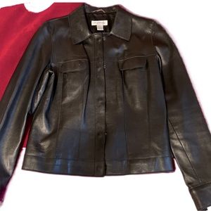 Brooks brother soft leather short body jacket